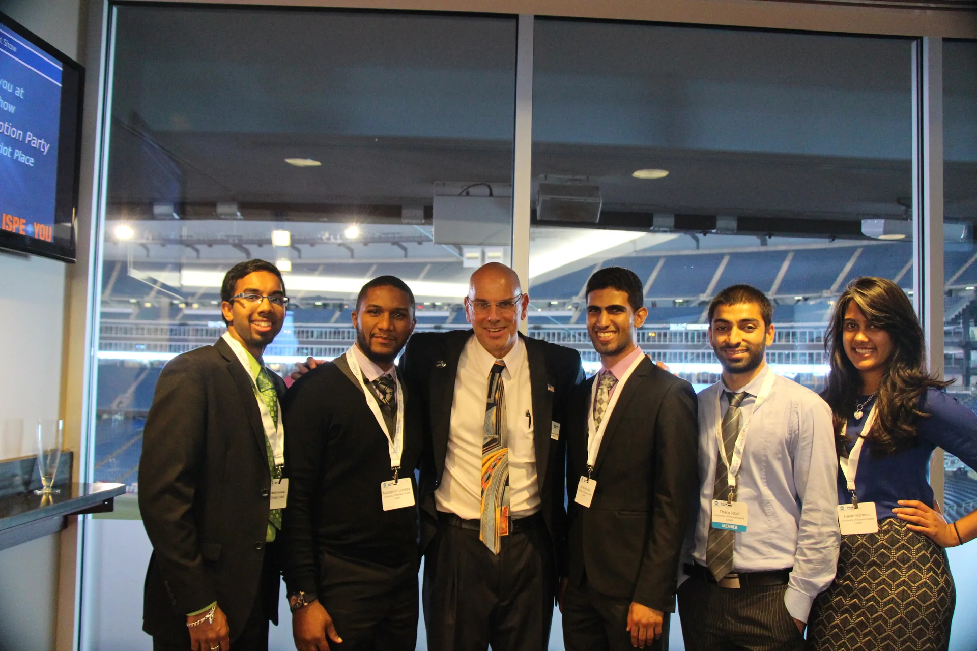 Brian Hagopian with a group of young professionals at an industry event